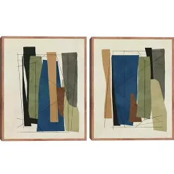 Kirklands Home Framed Art|Synch Abstract 2-pc. Framed Canvas Art Set