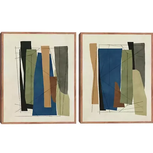 Kirklands Home Framed Art|Synch Abstract 2-pc. Framed Canvas Art Set