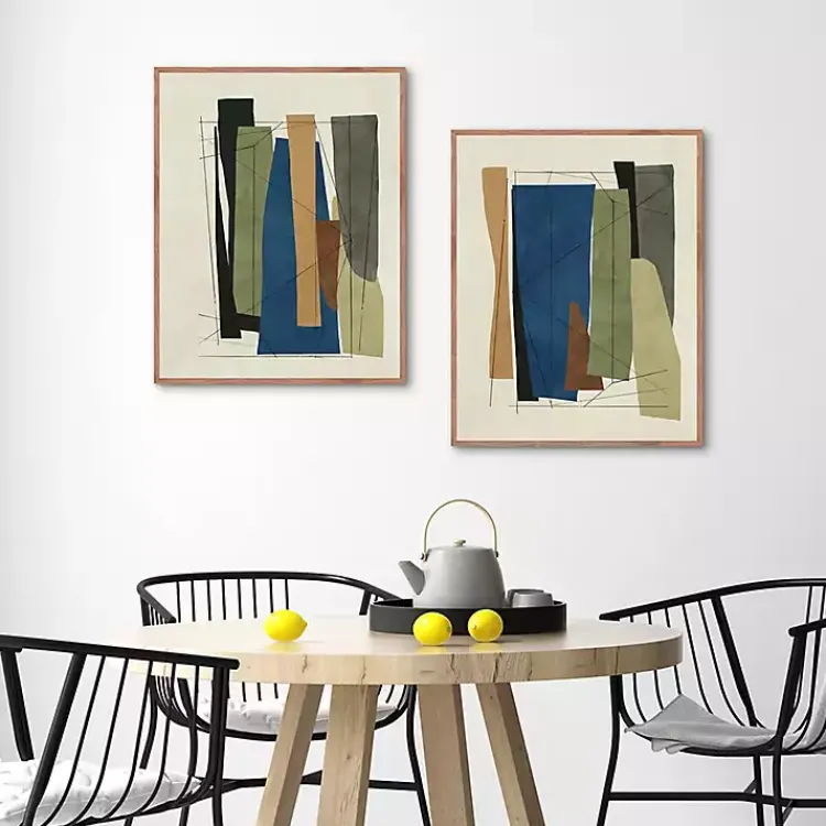 Kirklands Home Framed Art|Synch Abstract 2-pc. Framed Canvas Art Set