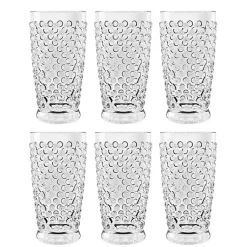 Kirklands Home Outdoor Dining|Tall Embossed Acrylic Tumblers, Set of 6 Clear