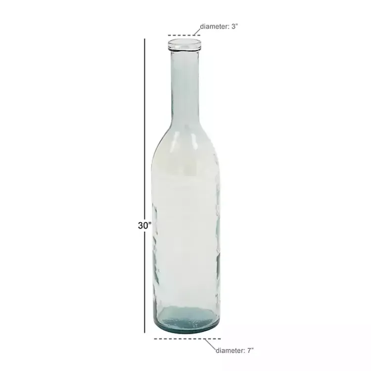 Discount Tall Farmhouse Glass Bottle Vase, 30 in. Vases
