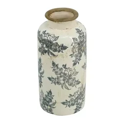 Outlet Tall Gray and Ivory Vase Vases