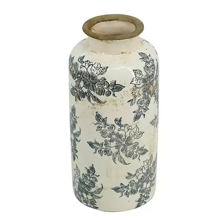 Outlet Tall Gray and Ivory Vase Vases
