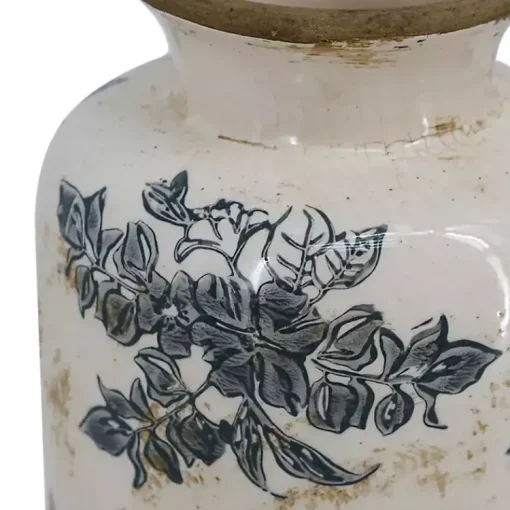 Outlet Tall Gray and Ivory Vase Vases