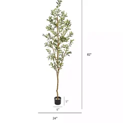 Hot Tall Potted Olive Branch Tree, 82 in. Trees & Topiaries