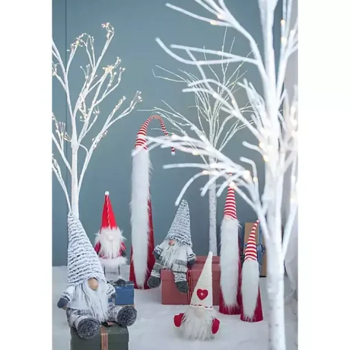 Outlet Tall Red and White Santa Gnomes, Set of 4 Christmas Decorations