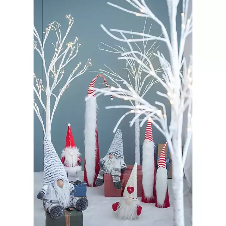 Outlet Tall Red and White Santa Gnomes, Set of 4 Christmas Decorations