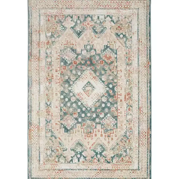 Kirklands Home Area Rugs|Talula Teal Bohemian Vintage Area Rug, 5x7
