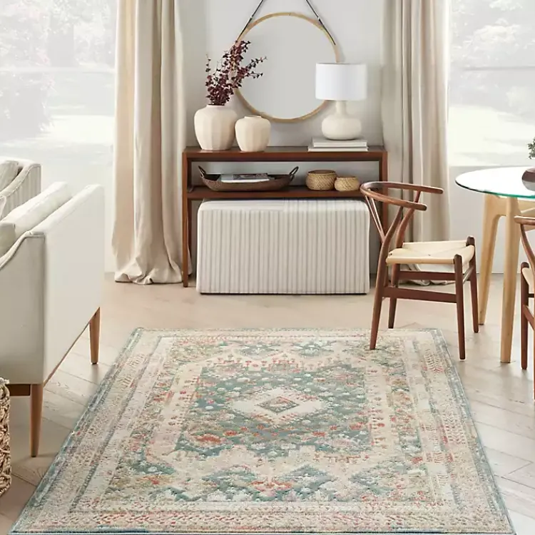 Kirklands Home Area Rugs|Talula Teal Bohemian Vintage Area Rug, 5x7