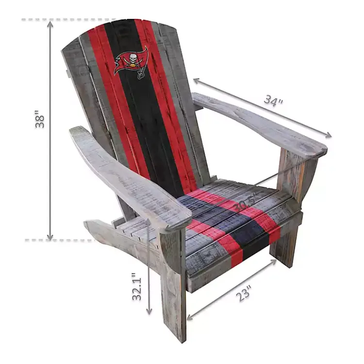 Kirklands Home Outdoor Seating|Tampa Bay Buccaneers Adirondack Outdoor Chair Brown