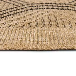 Kirklands Home Outdoor Rugs|Tan & Black Diamonds Indoor/Outdoor Area Rug, 5x7