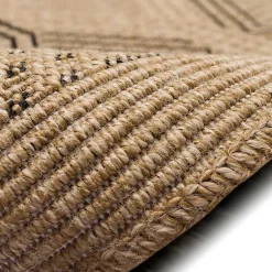 Kirklands Home Outdoor Rugs|Tan & Black Diamonds Indoor/Outdoor Area Rug, 5x7