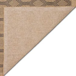 Kirklands Home Outdoor Rugs|Tan & Black Diamonds Indoor/Outdoor Area Rug, 7x9