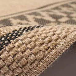 Kirklands Home Outdoor Rugs|Tan & Black Zig Zag Indoor/Outdoor Area Rug, 7x9