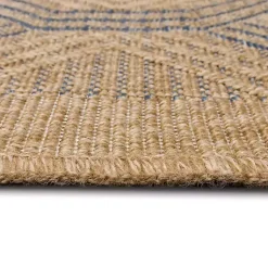 Kirklands Home Outdoor Rugs|Tan & Navy Diamonds Indoor/Outdoor Area Rug, 5x7