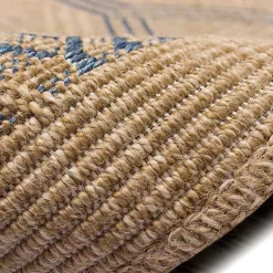 Kirklands Home Outdoor Rugs|Tan & Navy Diamonds Indoor/Outdoor Area Rug, 5x7