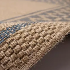 Kirklands Home Outdoor Rugs|Tan & Navy Zig Zag Indoor/Outdoor Area Rug, 5x7