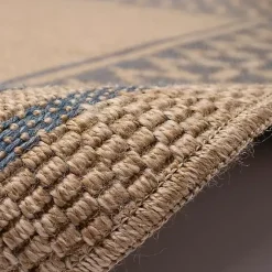 Kirklands Home Outdoor Rugs|Tan & Navy Zig Zag Indoor/Outdoor Area Rug, 7x9