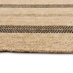 Kirklands Home Outdoor Rugs|Tan and Black Framed Indoor/Outdoor Area Rug, 7X9