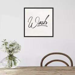 Kirklands Home Wall Quotes & Signs|Tan and Black Wash Laundry Framed Wall Plaque