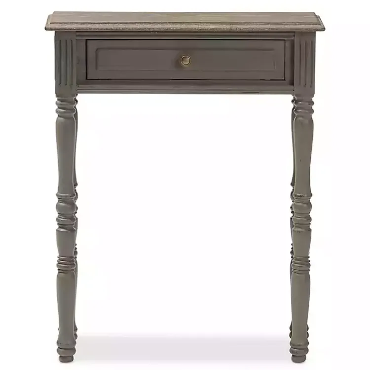 Kirklands Home Console Tables|Tan and Gray Ornate Ball Turned Console Table