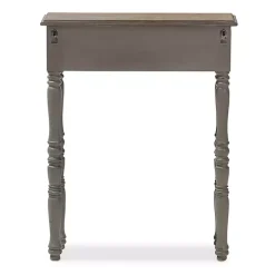 Kirklands Home Console Tables|Tan and Gray Ornate Ball Turned Console Table