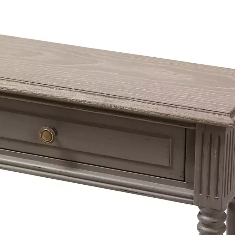 Kirklands Home Console Tables|Tan and Gray Ornate Ball Turned Console Table