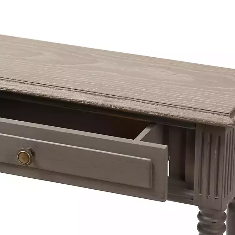 Kirklands Home Console Tables|Tan and Gray Ornate Ball Turned Console Table