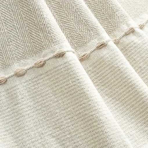 Sale Tan and White Herringbone Stripe Throw Blankets & Throws