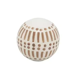 Best Tan and White Patterned Orbs, Set of 3 Statues & Figurines