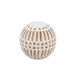 Best Tan and White Patterned Orbs, Set of 3 Statues & Figurines