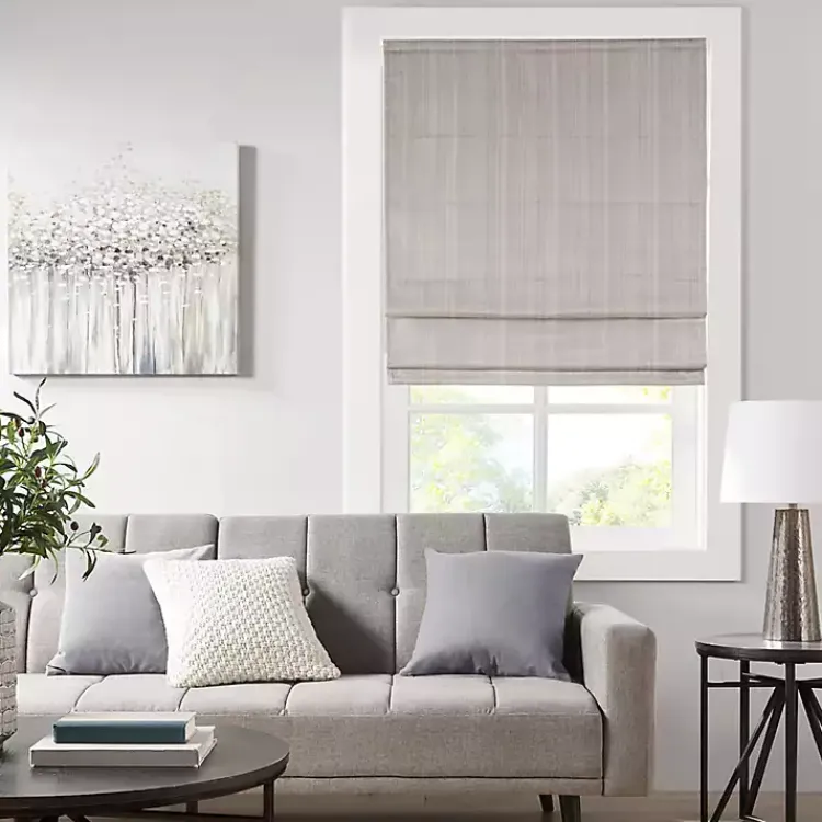 Kirklands Home Curtains & Drapes|Basketweave Cordless Roman Shade, 35 in. Tan