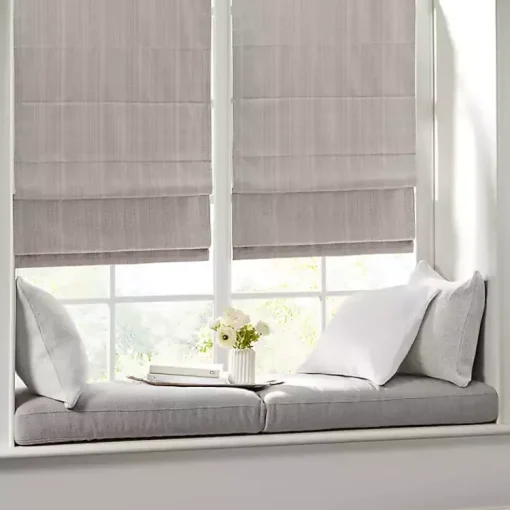 Kirklands Home Curtains & Drapes|Basketweave Cordless Roman Shade, 35 in. Tan