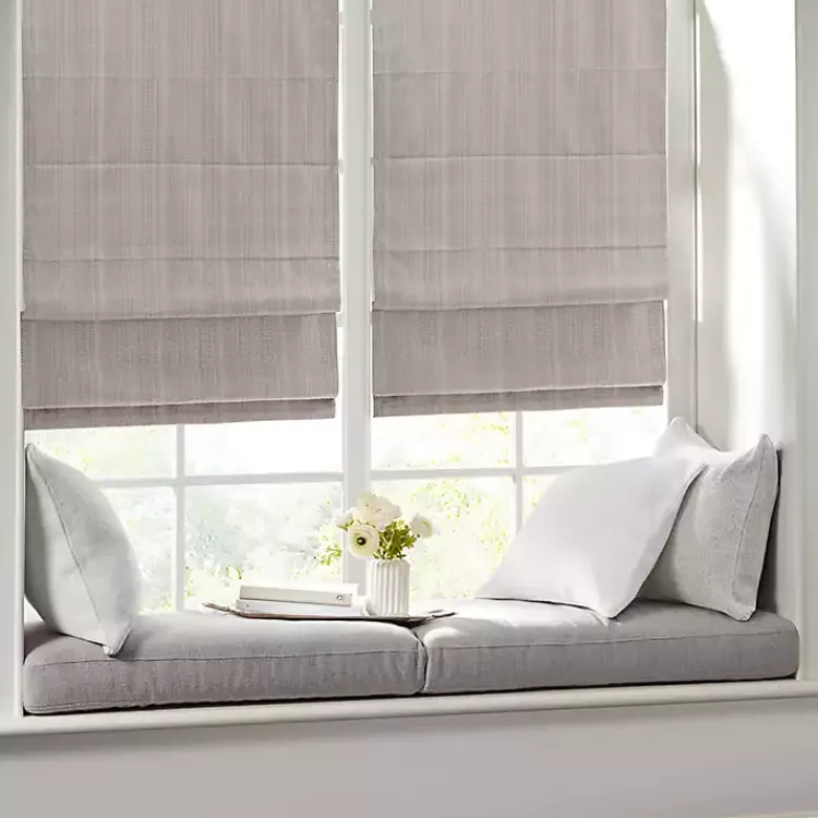 Kirklands Home Curtains & Drapes|Basketweave Cordless Roman Shade, 35 in. Tan