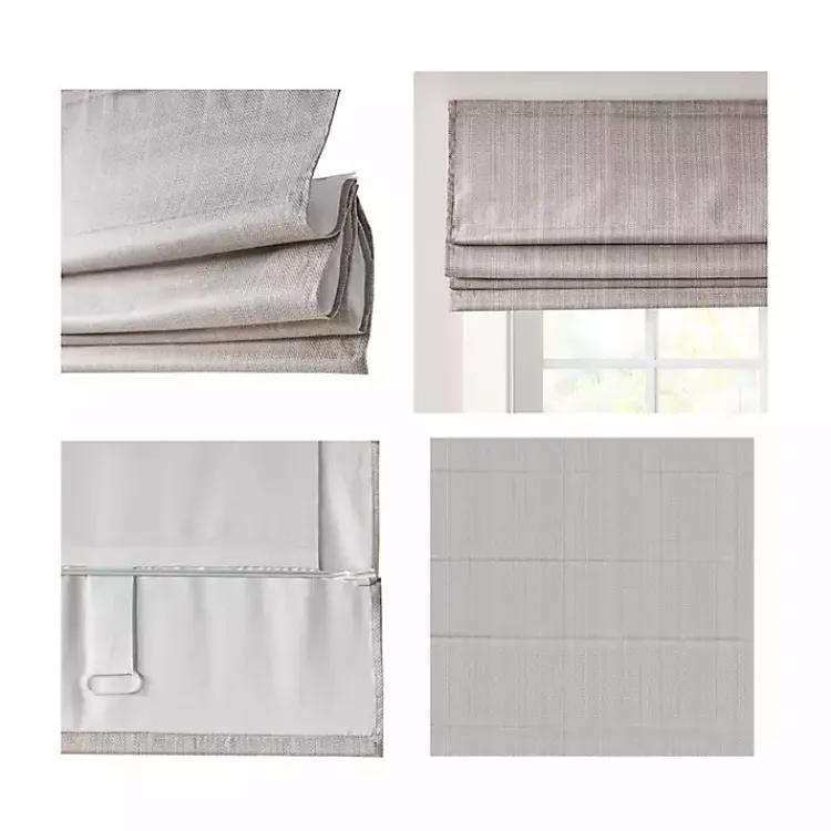 Kirklands Home Curtains & Drapes|Basketweave Cordless Roman Shade, 35 in. Tan