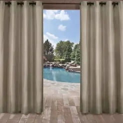 Kirklands Home Outdoor Curtains|Biscayne Outdoor Curtain Panel Set, 120 in. Tan
