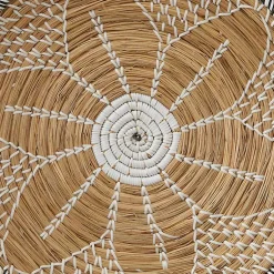 Kirklands Home Wall Plaques|Tan Bohemian Seagrass 5-pc. Wall Plaque Set