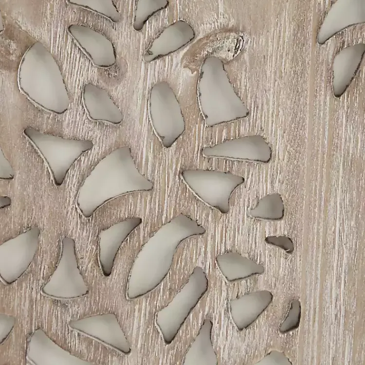 Kirklands Home Wall Plaques|Carved Wood Laurel Branches Panel Wall Plaque Tan