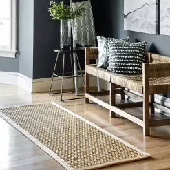 Kirklands Home Area Rugs|Checker Weave Seagrass Area Rug, 5x8 Tan