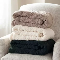 Sale Chenille Cable Knit Throw Blankets & Throws