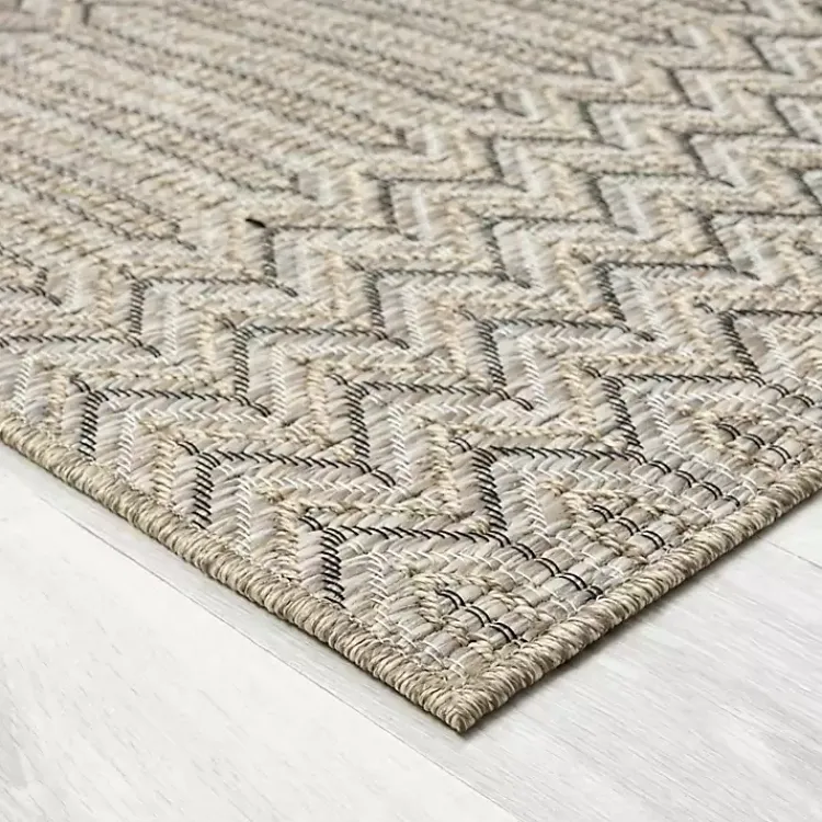Kirklands Home Area Rugs|Chevron Indoor/Outdoor Area Rug, 5x7 Tan