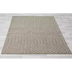 Kirklands Home Area Rugs|Chevron Indoor/Outdoor Area Rug, 5x7 Tan