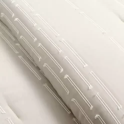 Kirklands Home Comforters|Clipped Stripe 3-pc. Full/Queen Comforter Set Tan