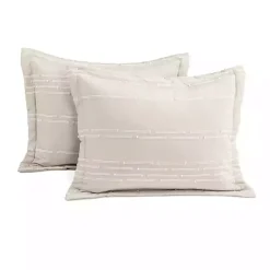 Kirklands Home Comforters|Clipped Stripe 3-pc. Full/Queen Comforter Set Tan