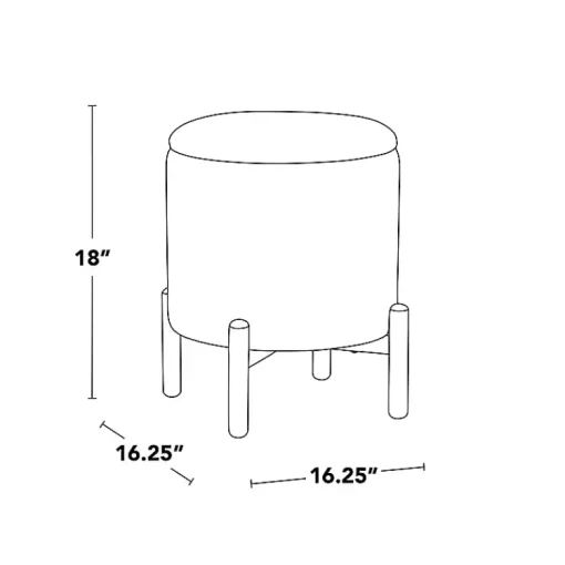 Kirklands Home Benches & Ottomans|Daniella Storage Ottoman Tan