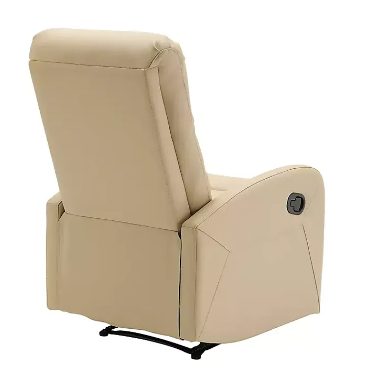 Kirklands Home Accent Chairs|Faux Leather Dormi Recliner Tan