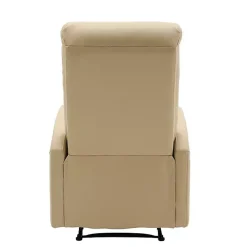 Kirklands Home Accent Chairs|Faux Leather Dormi Recliner Tan