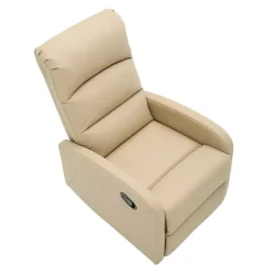 Kirklands Home Accent Chairs|Faux Leather Dormi Recliner Tan