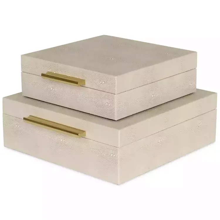 Sale Faux Shagreen 2-pc. Square Decorative Boxes Baskets & Boxes