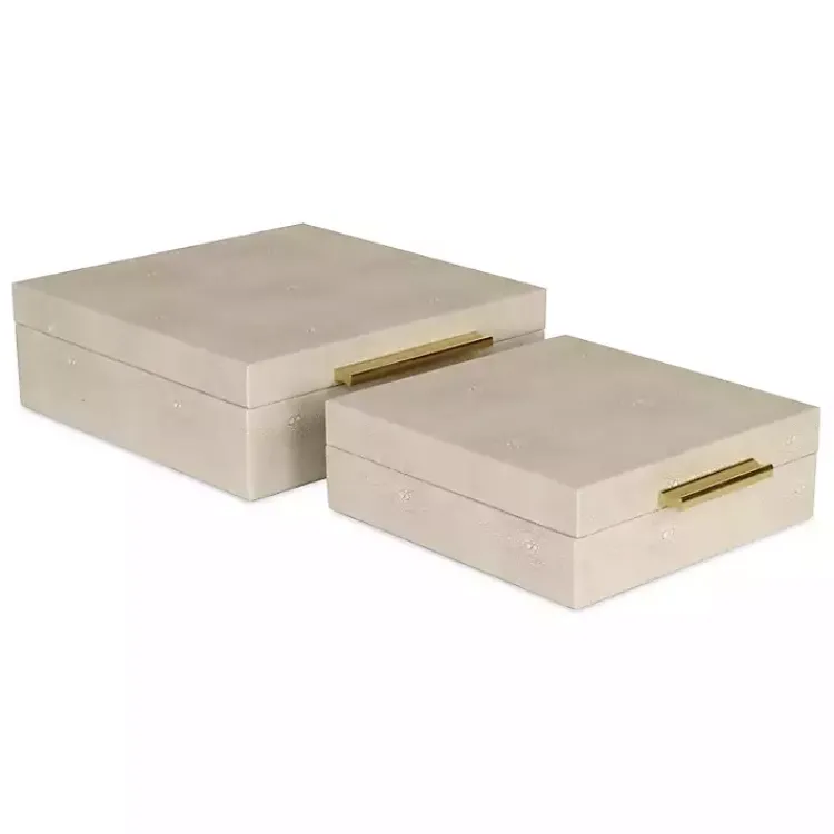 Sale Faux Shagreen 2-pc. Square Decorative Boxes Baskets & Boxes